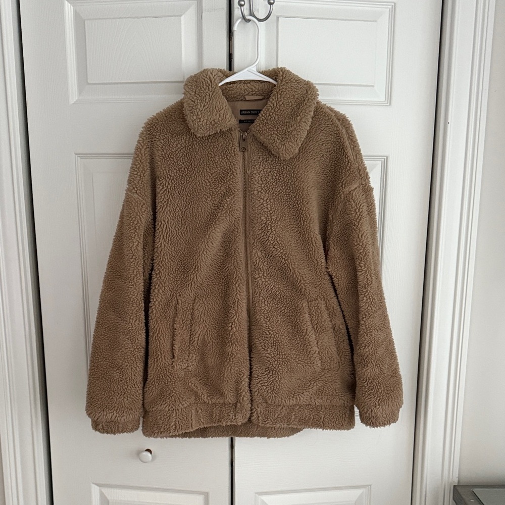 Urban Outfitters Oversized Brown Teddy Jacket